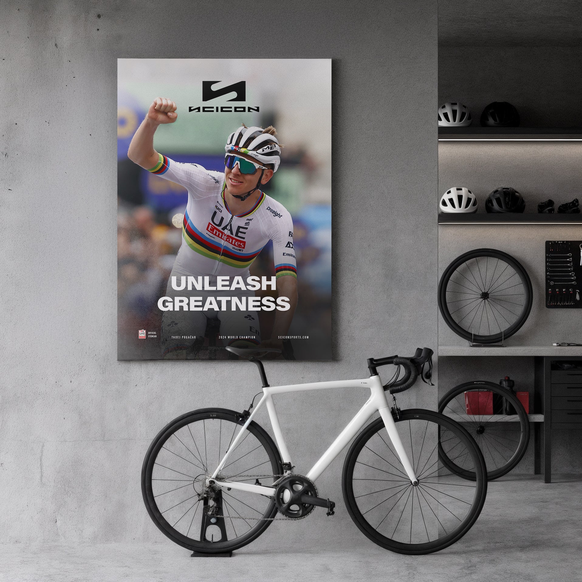 FABRIC POSTER POGAČAR WORLD CHAMPIONSHIP 24