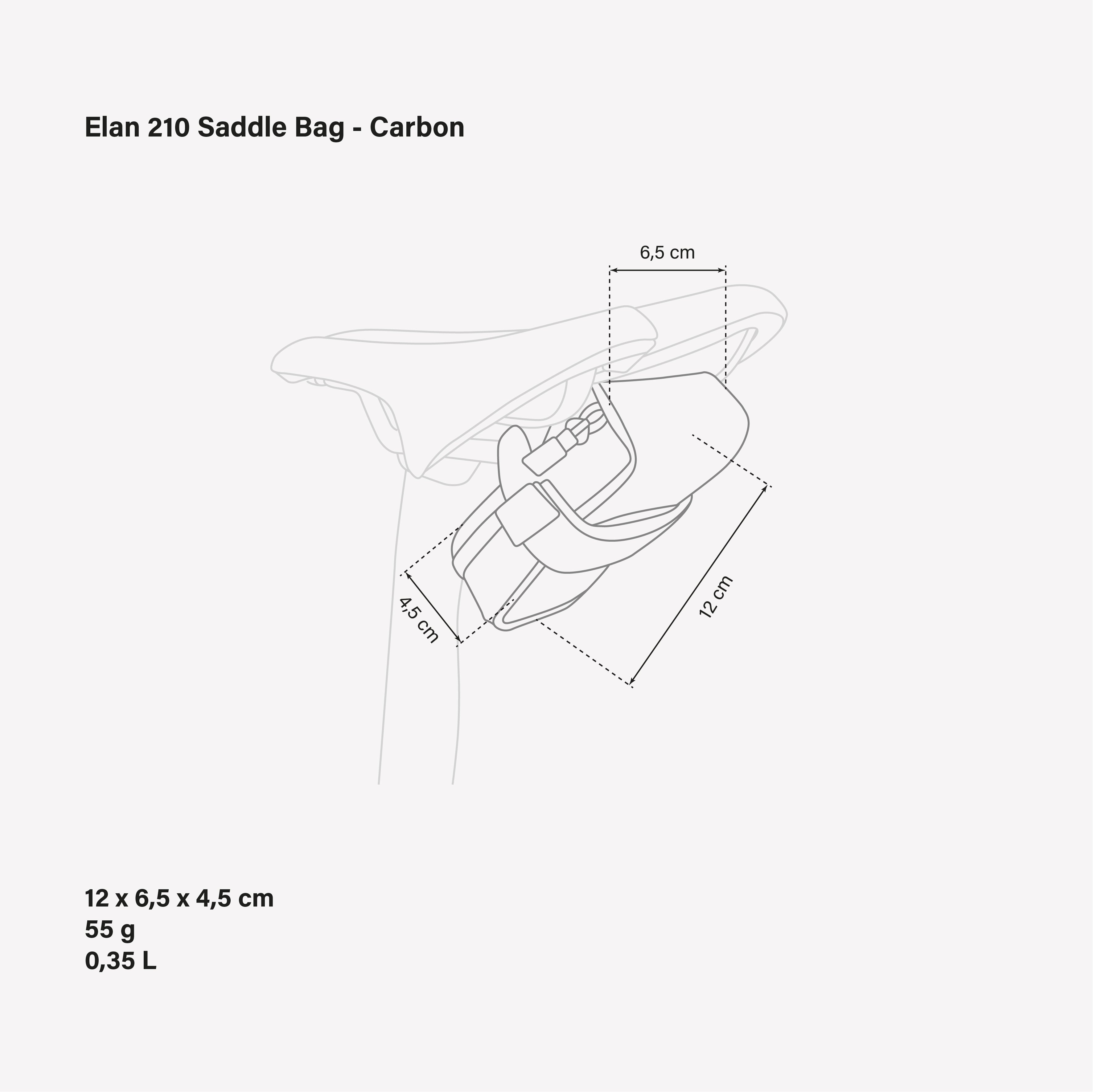 ELAN 210 SADDLEBAG - CARBON