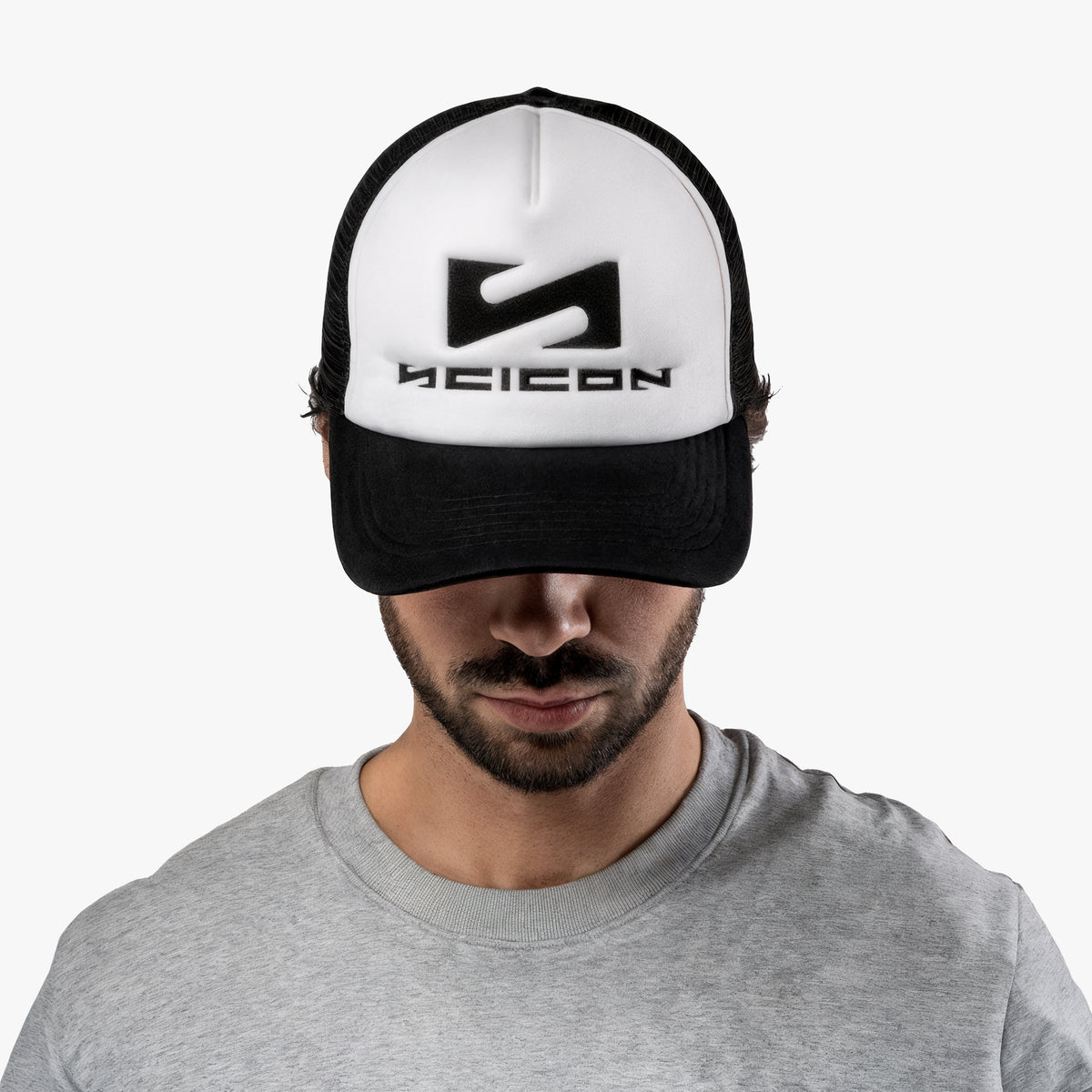 trucker front worn