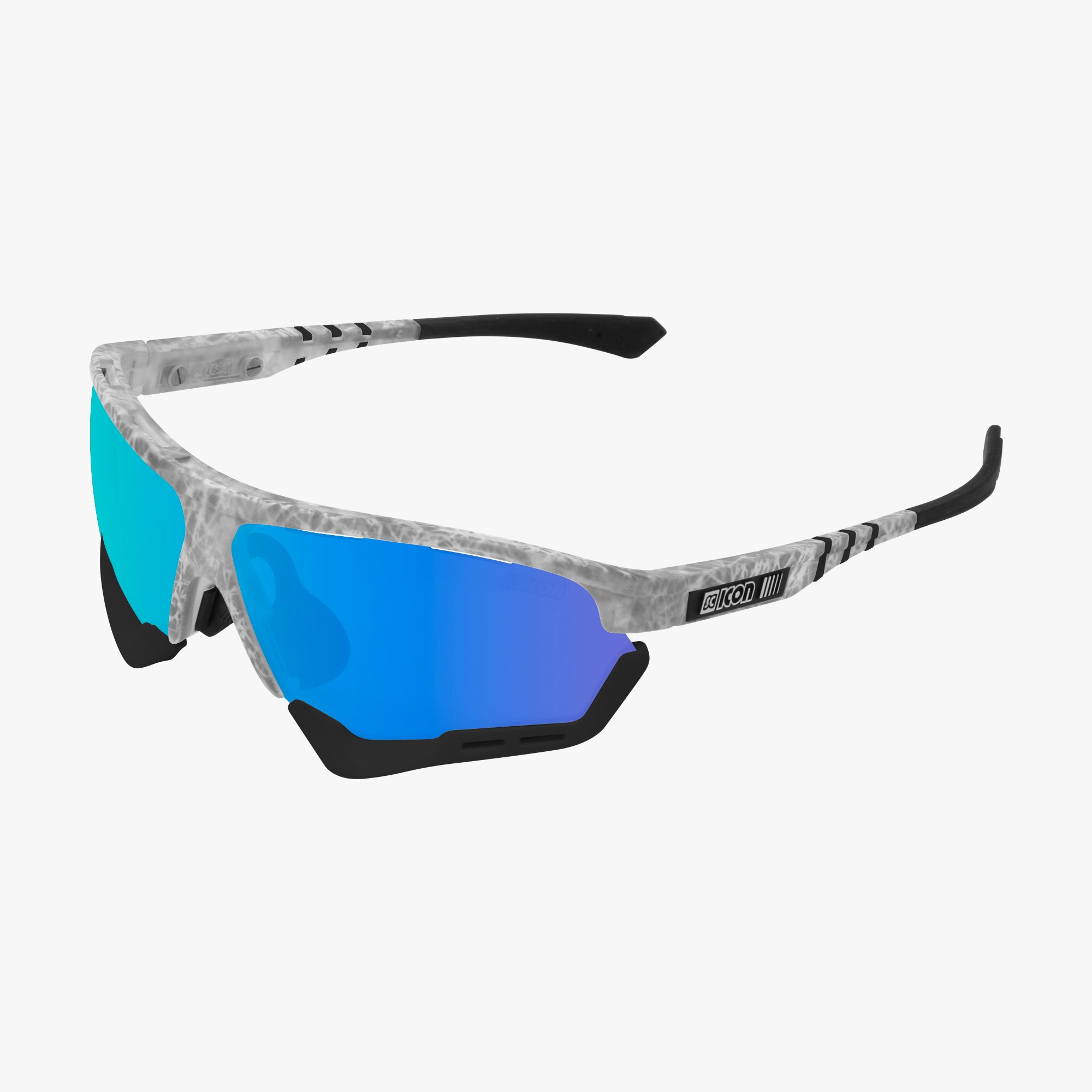 Black/Multimirror Blue Aerocomfort SCN PP | Scicon Sports