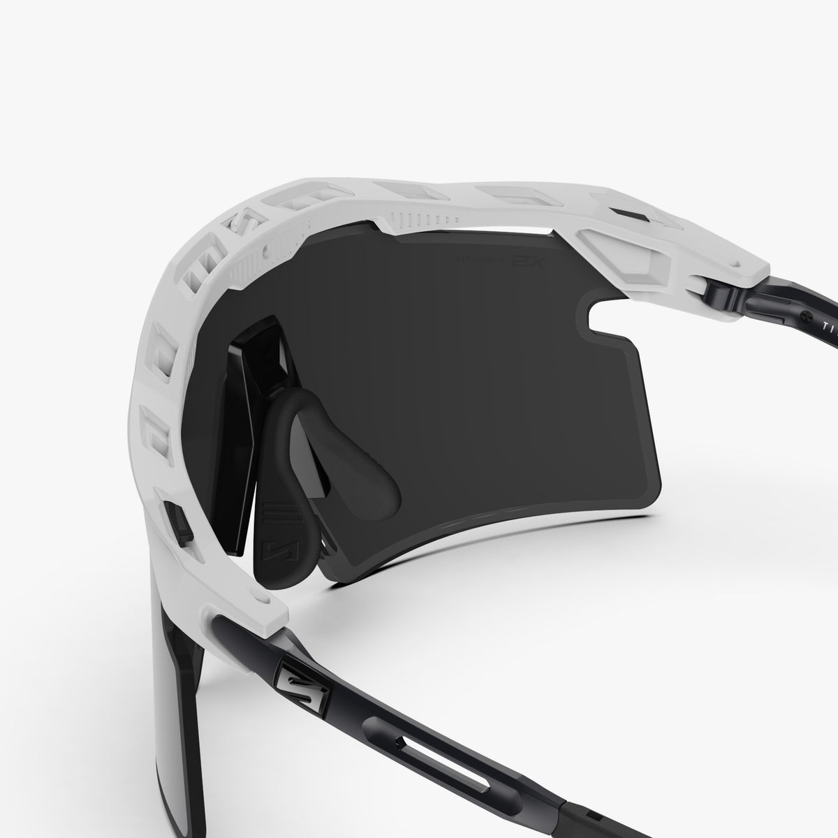 Aeroshade 2.0 Titanium XS White Matte Multimirror Silver detail