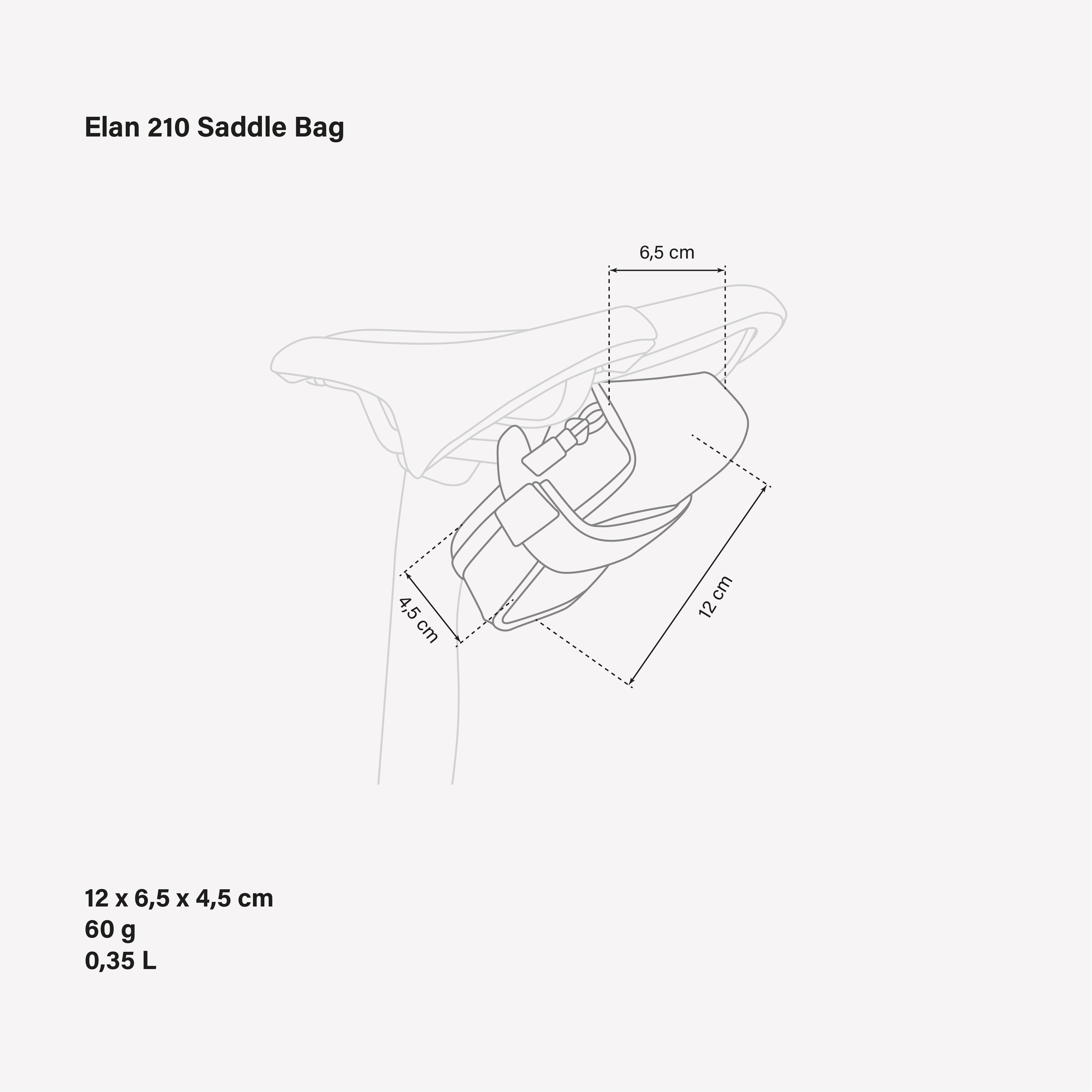 saddlebag black Dimensions