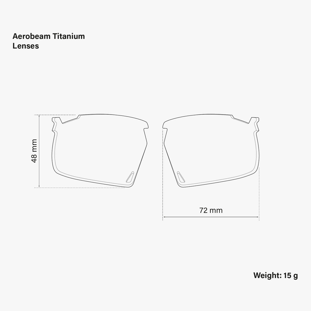Aerobeam Spare Lenses Photochromic Clear to Grey