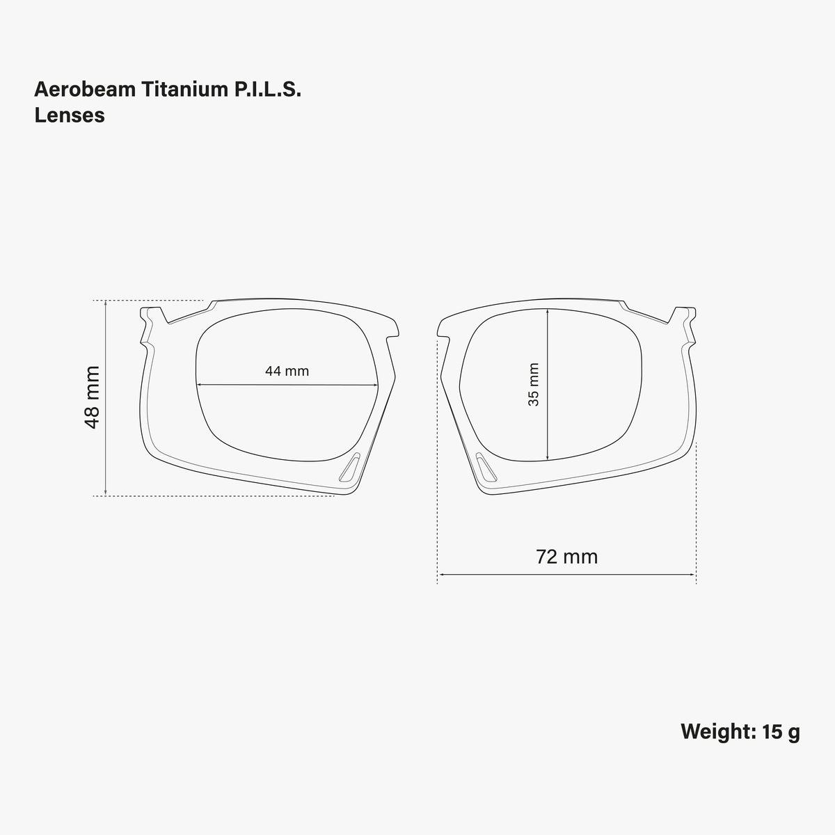 Aerobeam Titanium PILS Photochromic Grey Spare Lens