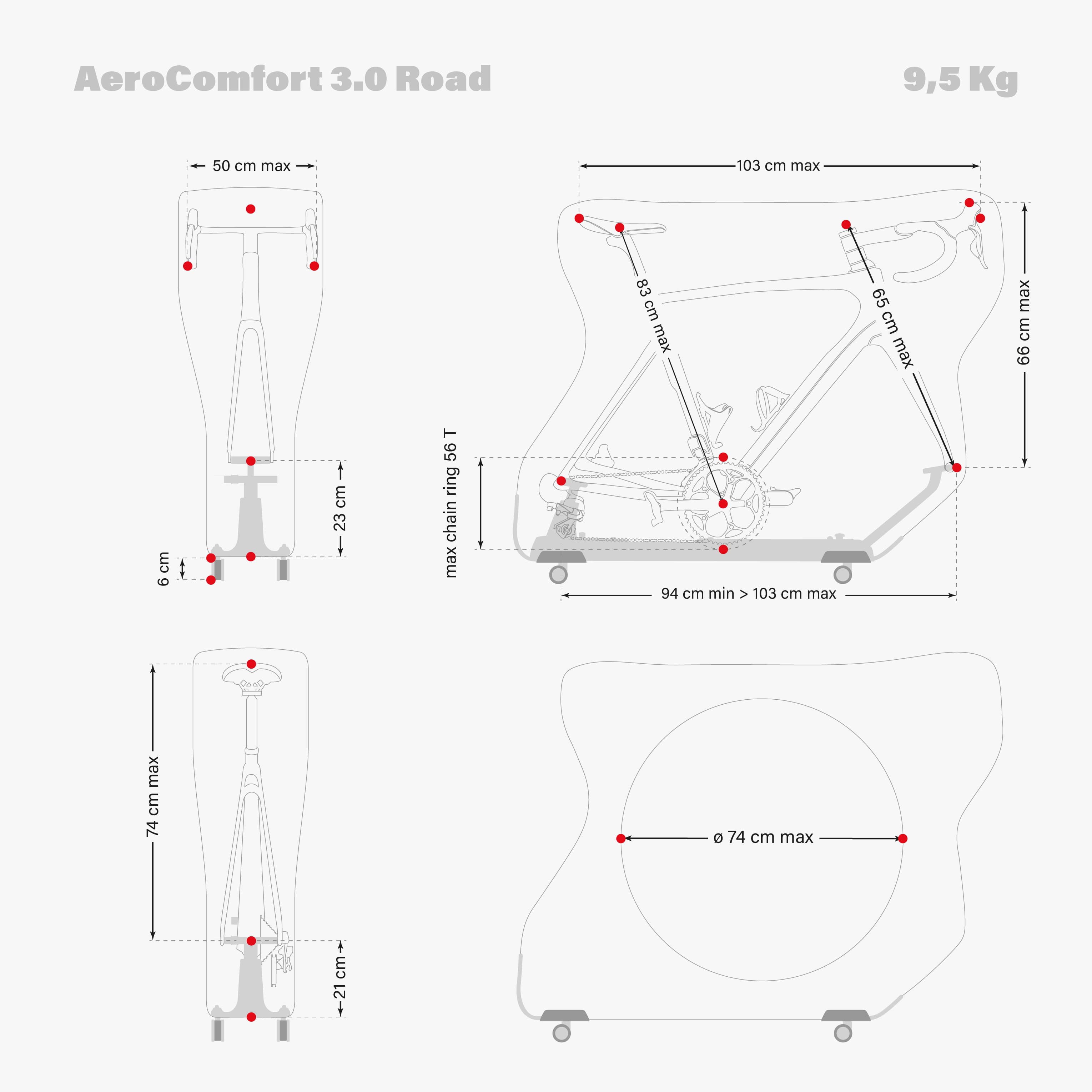 SCICON Team Six - Aerocomfort 3.0 Road Bike Travel Bag