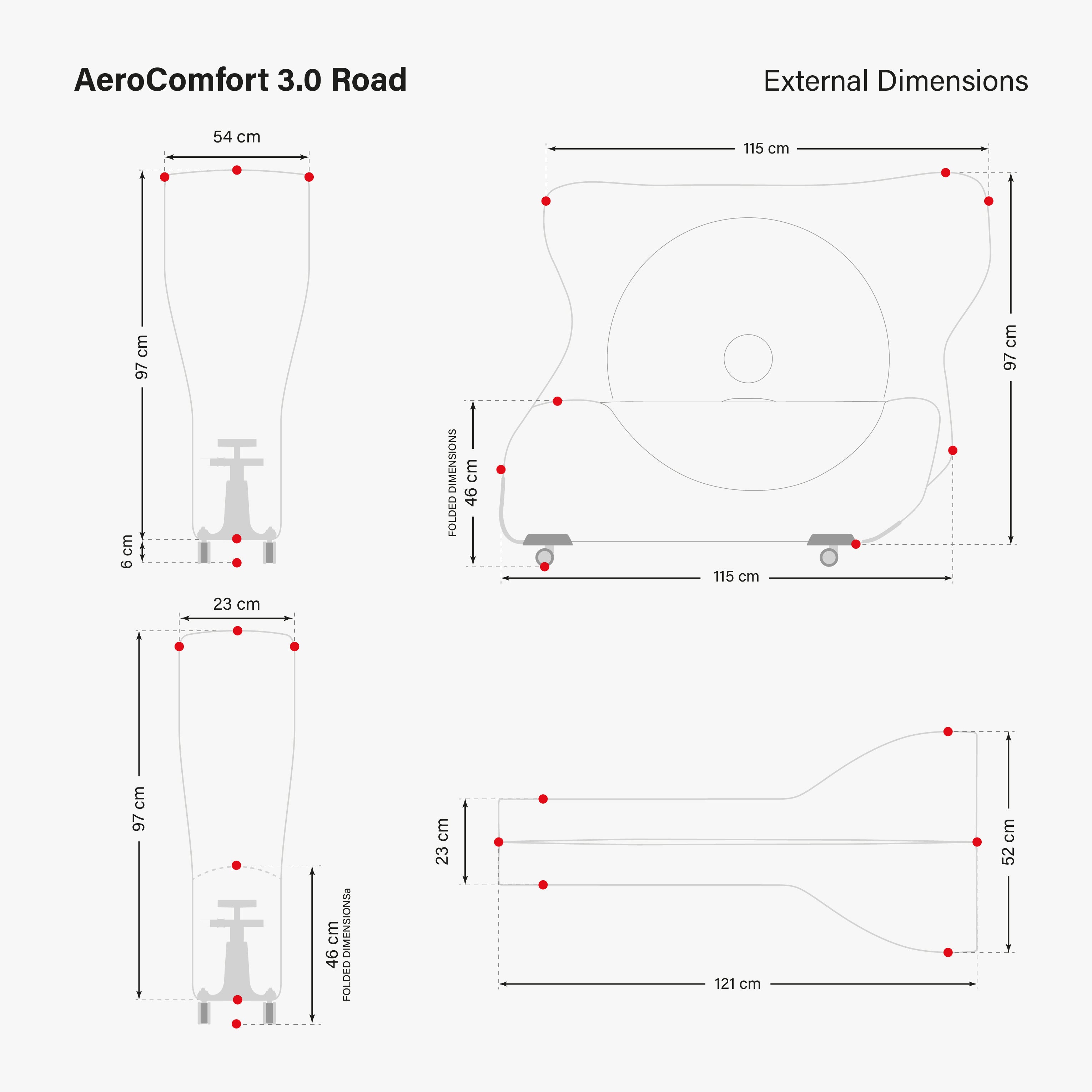 Aerocomfort Road Maillot Edition External Dimensions